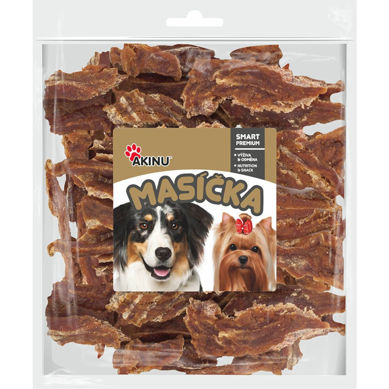 Akinu Masíčka Hovězí stripsy pamlsek pro psy