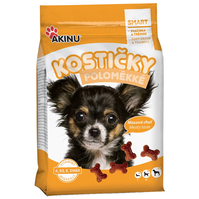Akinu Poloměkké kostičky pamlsek pro psy