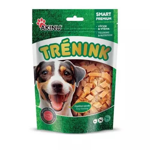 Akinu Trénink pamlsky lososové kostky 120g