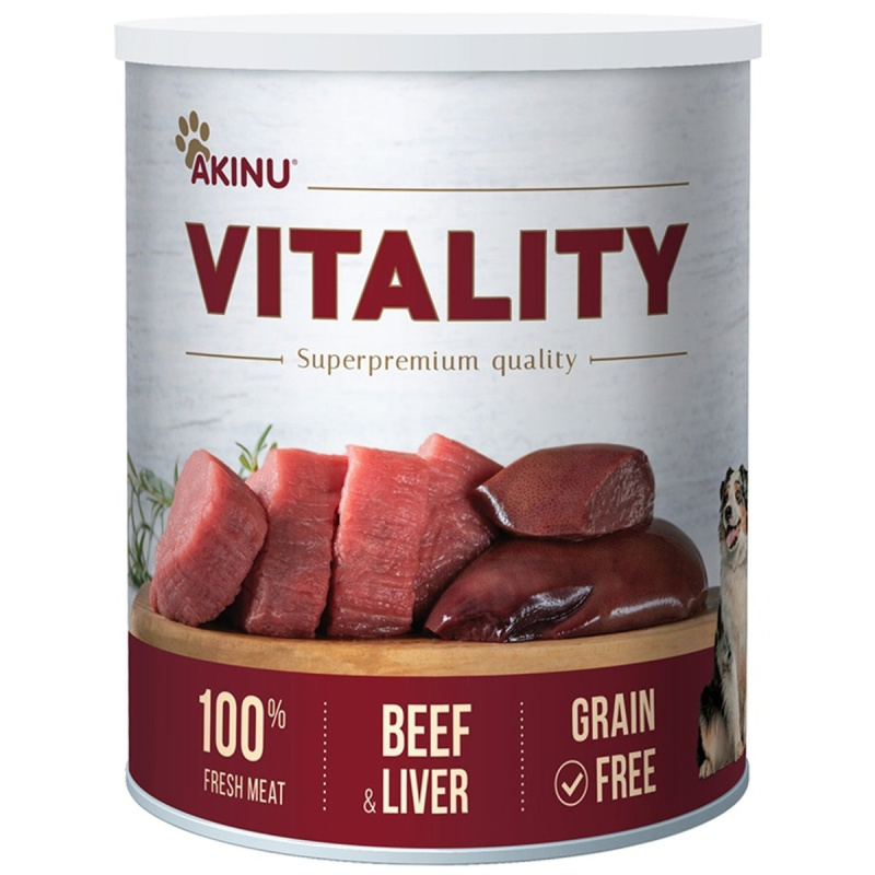 Akinu Vitality Hovězí s játry mleté pro psy