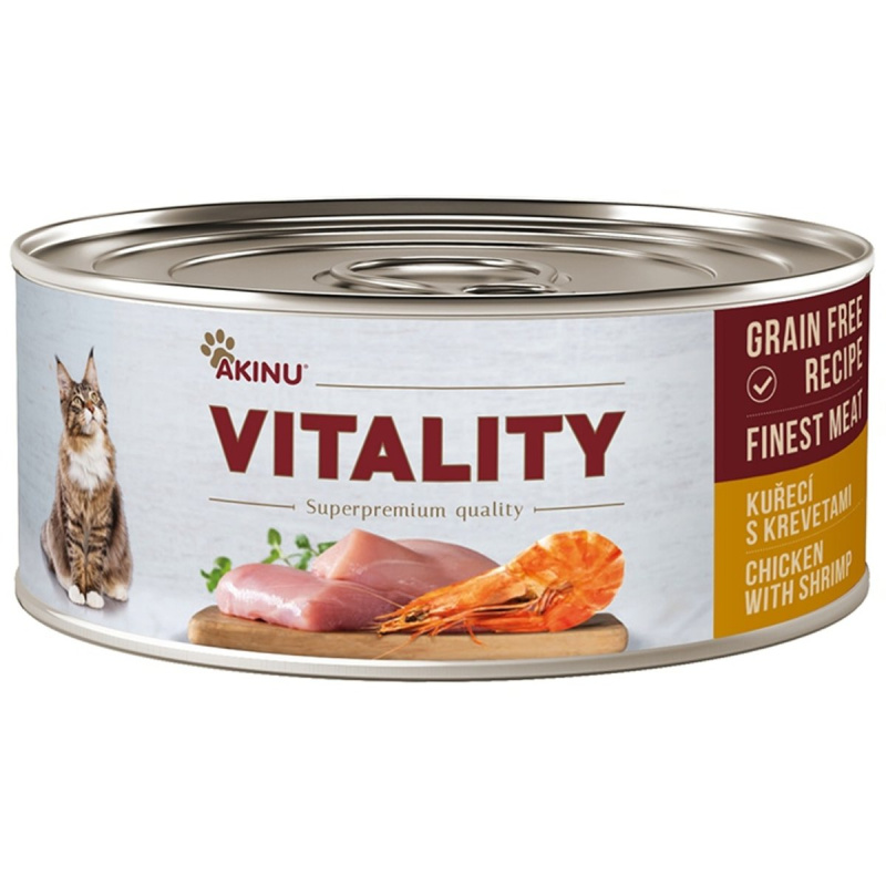 Akinu Vitality Kuřecí s krevetami pro kočky