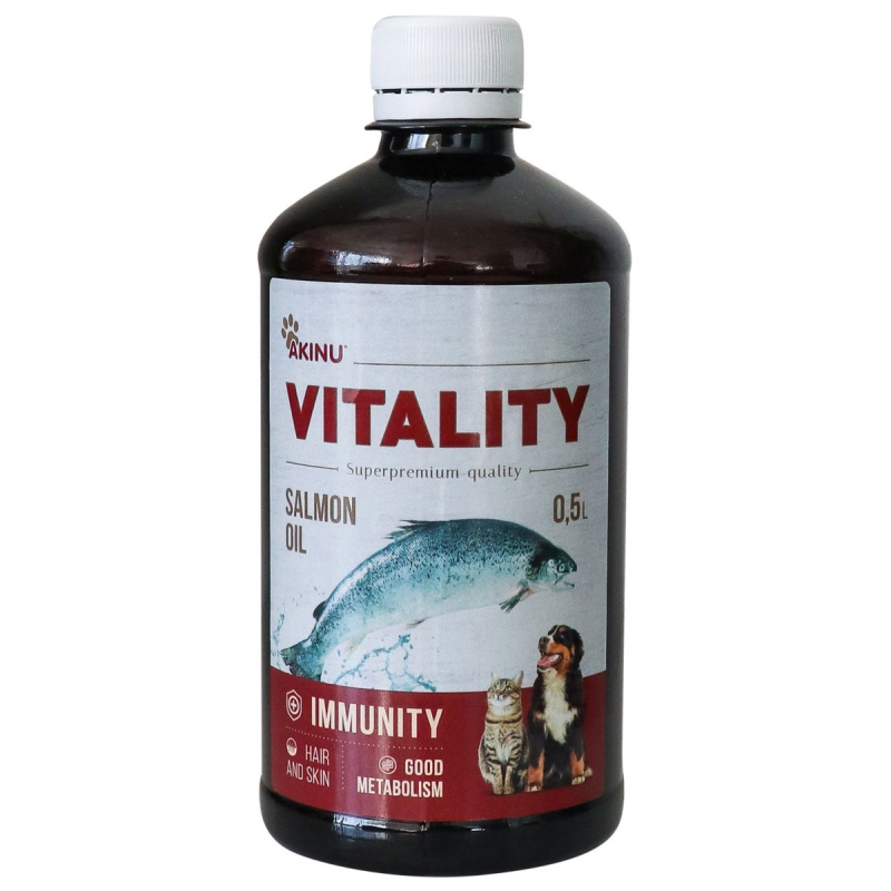 Akinu Vitality Lososový olej doplněk stravy pro psy