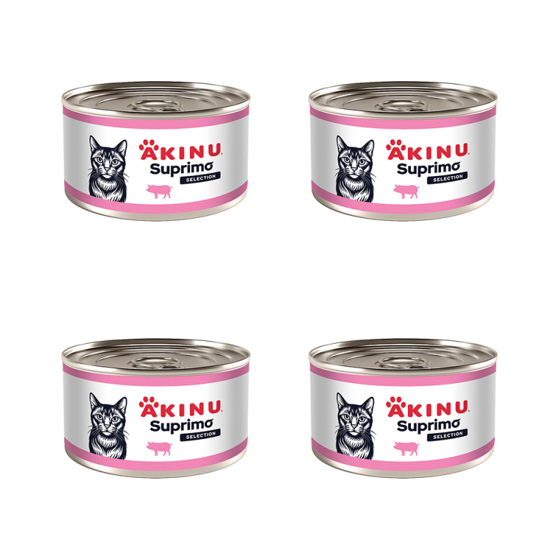 Akinu SUPRIMO SELECTION Vepř. kostky  pro kočky 200 g MTP 4 ks