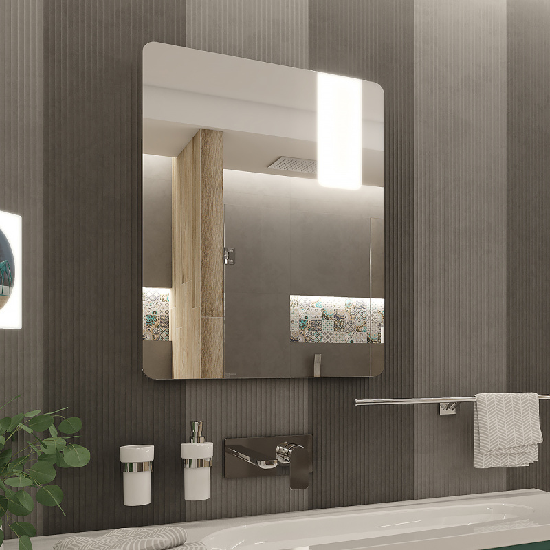 Zrcadlo bez vypínače Nimco 60x80 cm hliník ZP 25002