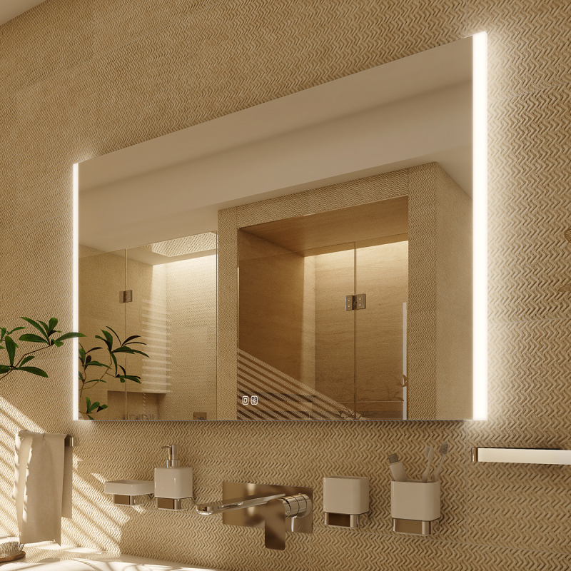 Nimco LED zrcadlo 21W, 80x70 cm se dvěma dotykovými senzory