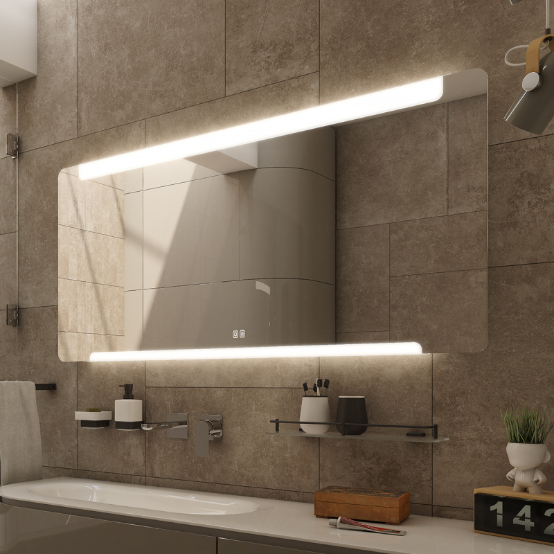 Nimco LED zrcadlo 34,5W, 140x70 cm se dvěma dotykovými senzory