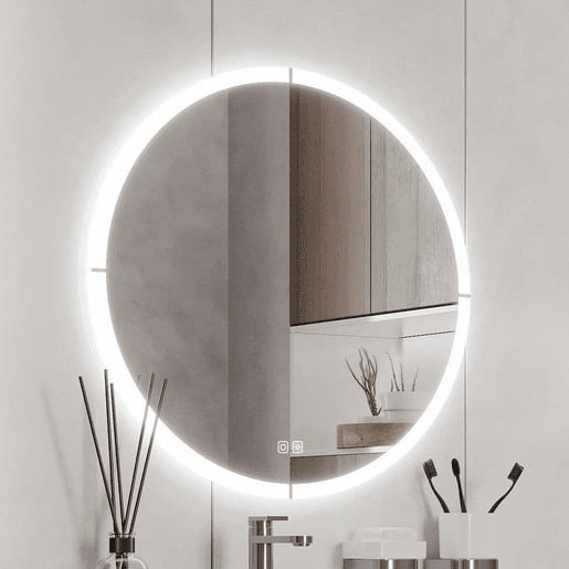 Nimco Kulaté LED zrcadlo 28W, ø 60 cm se dvěma dotykovými senzory