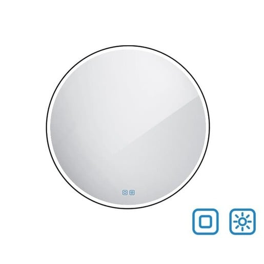 Zrcadlo se dvěma dotykovými senzory Naturel 80 cm černá ZIL80LEDSEC