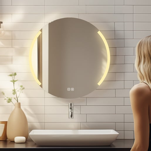 Zrcadlo se dvěma dotykovými senzory Naturel 60 cm hliník ZIL60LEDSE