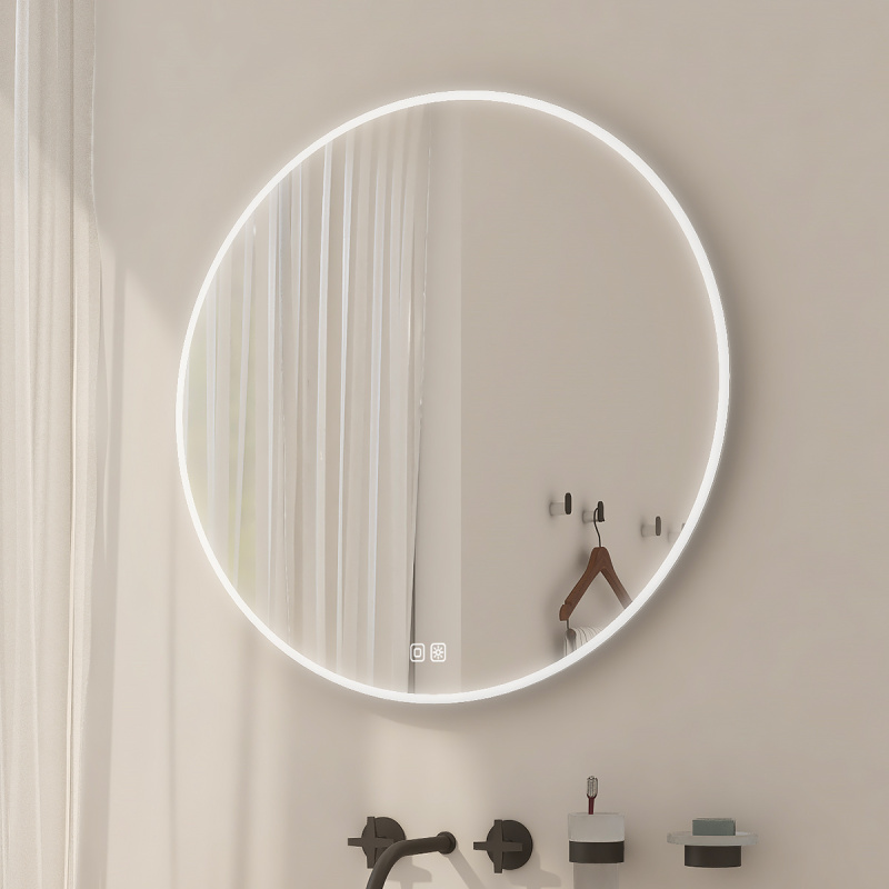 Nimco Kulaté LED zrcadlo 33W, ø 70 cm se dvěma dotykovými senzory