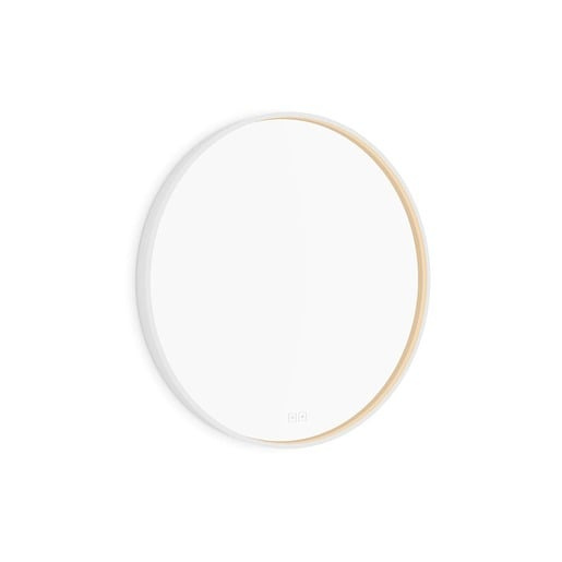 Nimco Bílé LED zrcadlo 22W, Ø 70 cm se dvěma dotykovými senzory