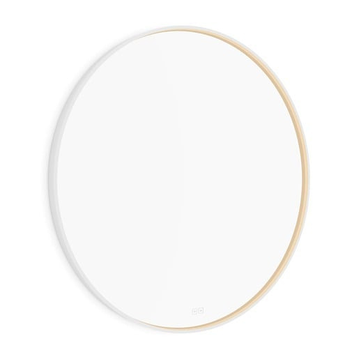 Nimco Bílé LED zrcadlo 33W, Ø 100 cm se dvěma dotykovými senzory