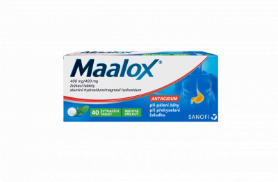 MAALOX 400MG/400MG žvýkací tableta 40