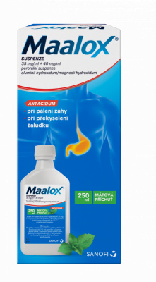 Maalox 35mg/ml+40mg/ml por.sus.1x250ml