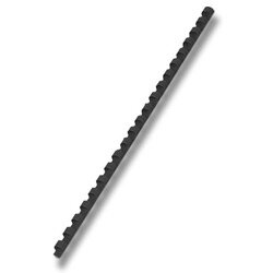 Plastový hřbet pro kroužkový vazač - průměr 8 mm, 100 ks, černý