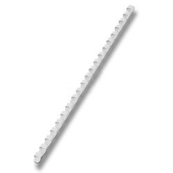 Plastový hřbet pro kroužkový vazač - průměr 10 mm, 100 ks, bílý