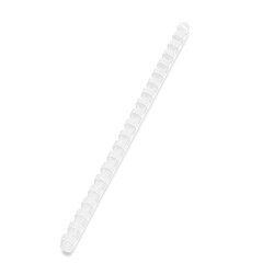 Plastový hřbet pro kroužkový vazač - průměr 12 mm, 100 ks, bílý