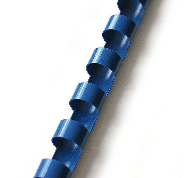 Plastový hřbet pro kroužkový vazač - průměr 14 mm, 100 ks, modrý