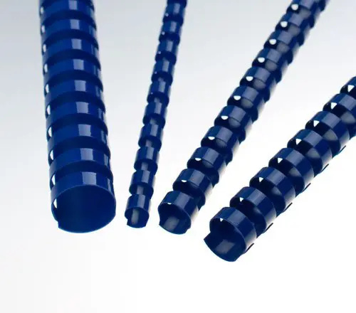 Plastový hřbet pro kroužkový vazač - průměr 14 mm, 100 ks, modrý