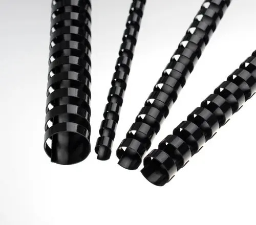 Plastový hřbet pro kroužkový vazač - průměr 14 mm, 100 ks, černý