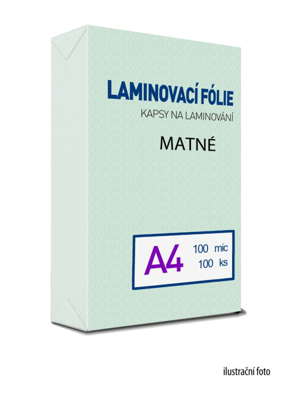 Laminovací fólie - kapsy A4, 100 mic (100 ks) MAT