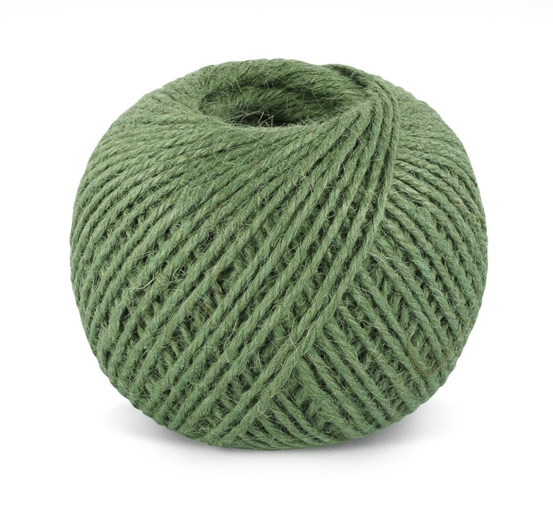 Bellatex Jutový motouz, špagát ZELENÝ 2524/630, 200g, průměr 1,75mm, návin 130m