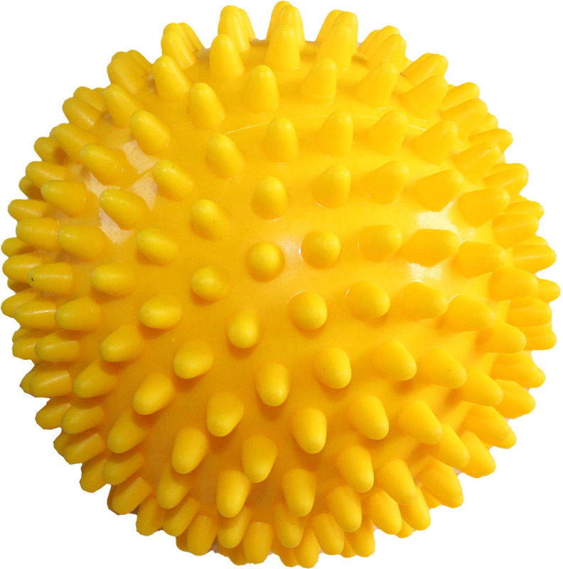 Merco masážní rehabilitační míček ježek soft žlutý 9 cm