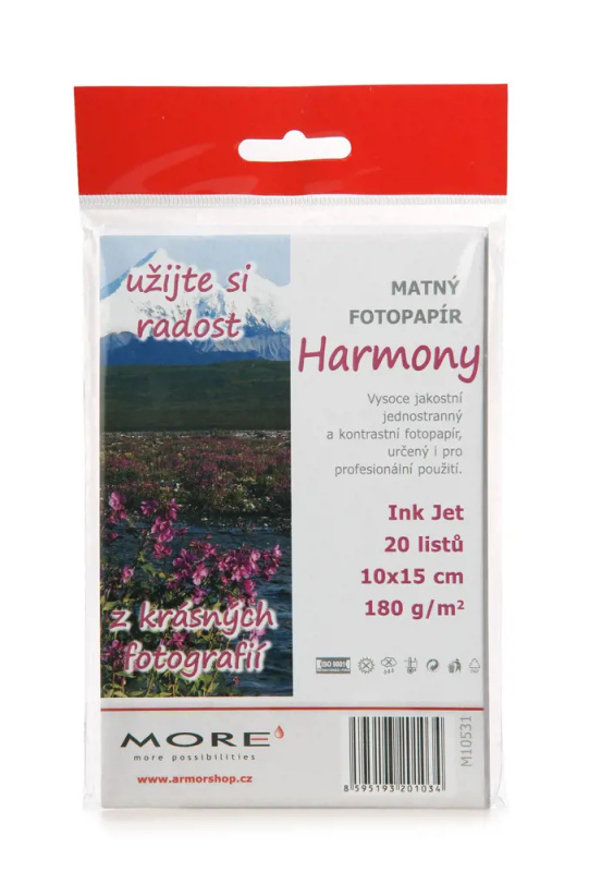 Matný fotopapír More Harmony Matt 10 x 15 cm, 20 listů, matný