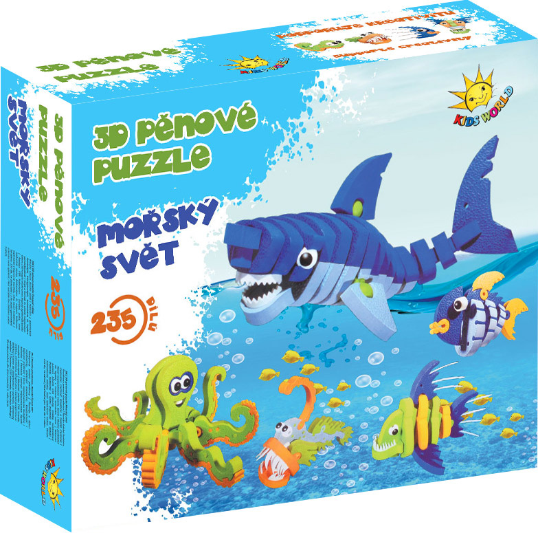 Kids World  3D pěnové puzzle Mořský svět 235 dílků