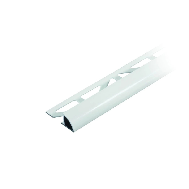 Ukončovací a rohová lišta oblá, PVC, bílá, 8 mm/2,5 m