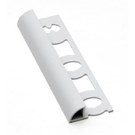 Lišta ukončovací "oblá" Profil-EU světle šedá, PVC, délka 250 cm, výška hrany 10 mm, L102503