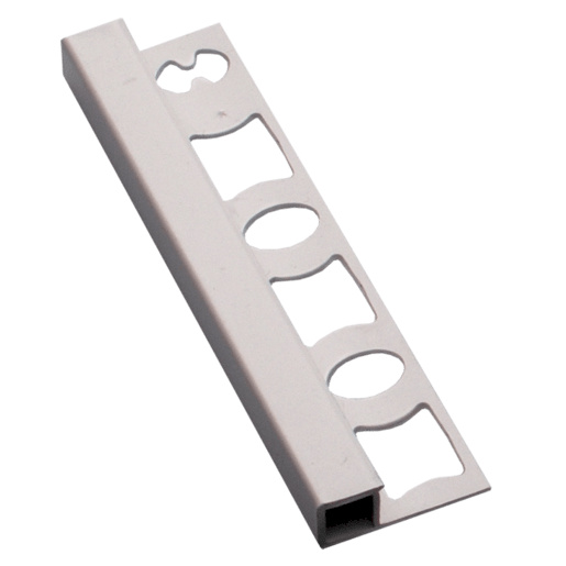 Lišta ukončovací "hranatá" Profil-EU bílá, PVC, délka 250 cm, výška hrany 10 mm, LH10250