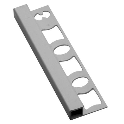 Lišta ukončovací "hranatá" Profil-EU světle šedá, PVC, délka 250 cm, výška hrany 10 mm, LH102503