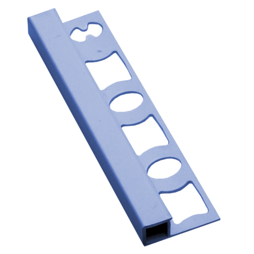 Lišta ukončovací "hranatá" Profil-EU světle modrá, PVC, délka 250 cm, výška hrany 8 mm, LH825013