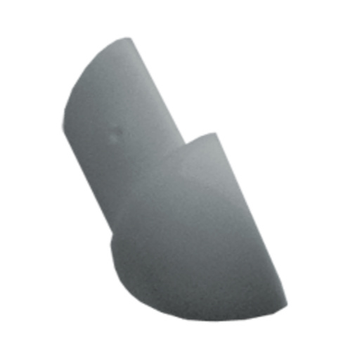 Roh k liště Profil-EU světle šedá, PVC, výška hrany 8 mm, LROH83