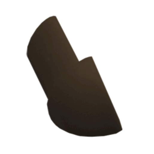 Roh k liště Profil-EU tmavě hnědá, PVC, výška hrany 9 mm, LROH9H