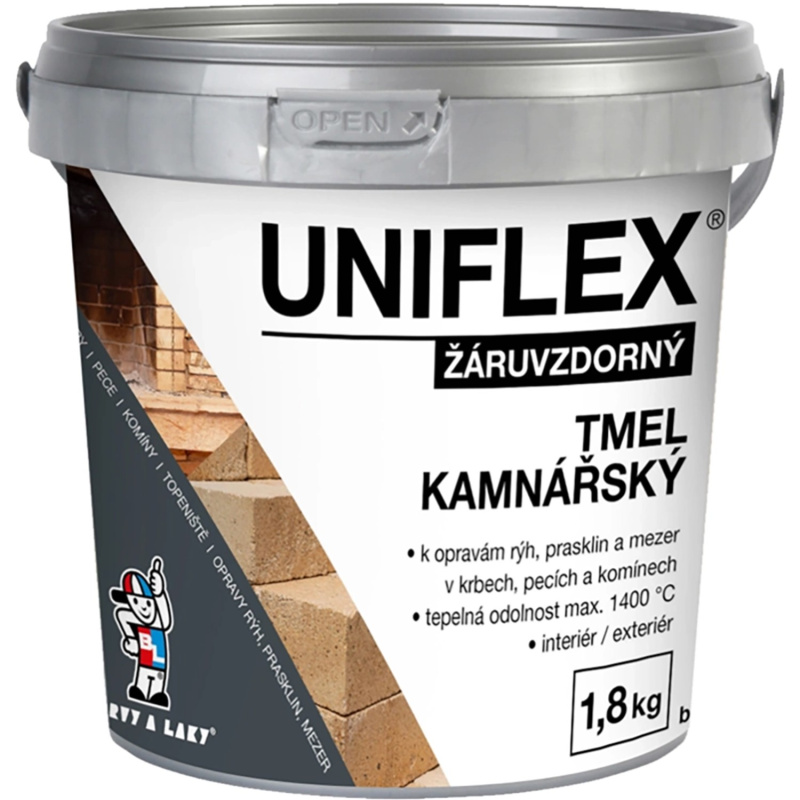 Uniflex Kamnářský žáruvzdorný tmel 1,8 kg