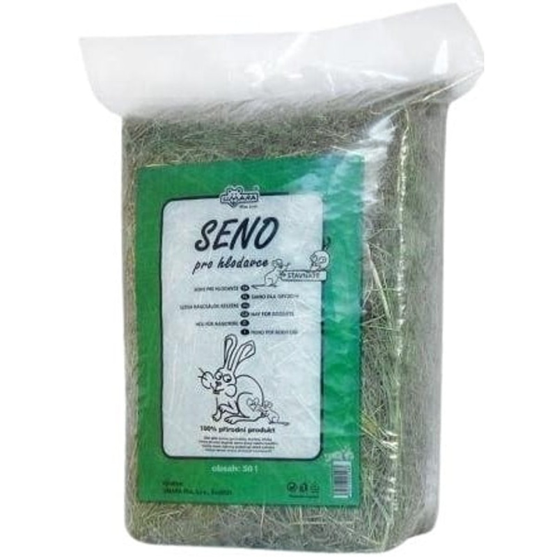 Luční seno BIG BAG podestýlka pro hlodavce, 4x50l, cena za 1ks