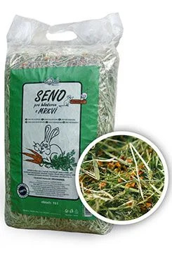 Seno pro hlodavce s příchutí karotky, 6 x 15l