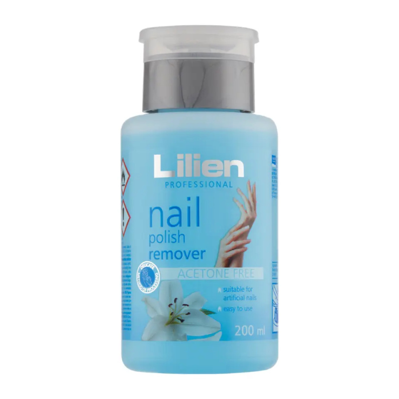 Lilien Odlakovač na nehty s pumpičkou bez acetonu 200 ml