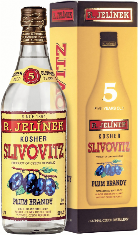 Rudolf Jelínek Slivovice Kosher Slivovitz 5 yo Bílá R.Jelínek  50 % 0,7 l