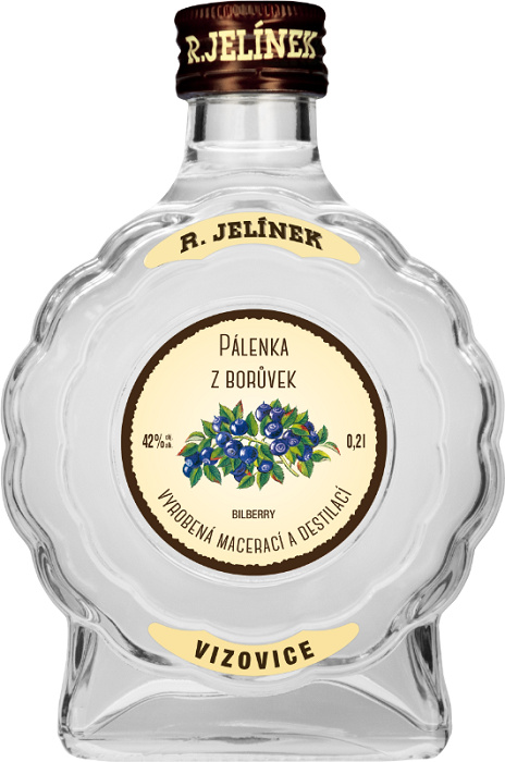 Pálenka z borůvek 42 % 0,2 l Rudolf Jelínek