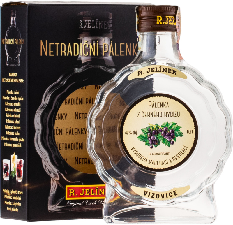 Pálenka z černého rybízu 42 % 0,2 l Rudolf Jelínek