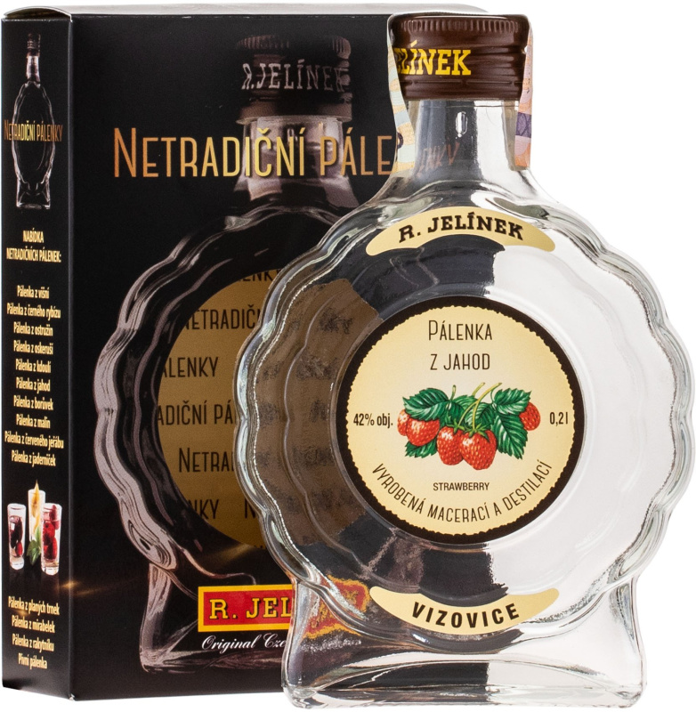 Pálenka z jahod 42 % 0,2 l Rudolf Jelínek
