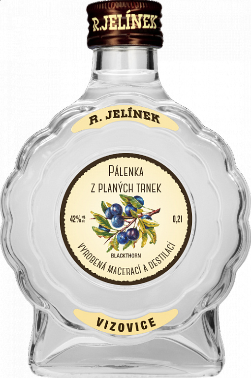 Pálenka z planých trnek 42 % 0,2 l Rudolf Jelínek