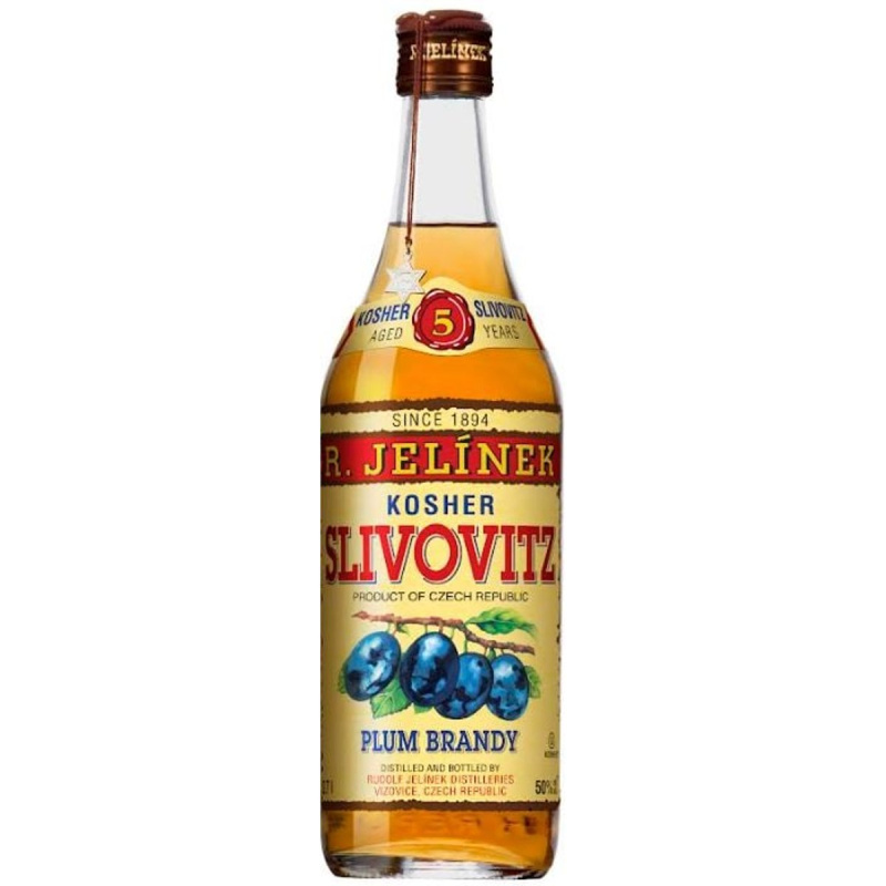R. JELÍNEK Slivovice Kosher zlatá 50% obj. plech