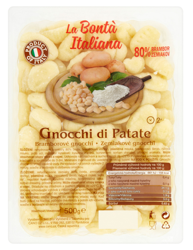 La Bonta Italiana Gnocchi con patate-bramborové noky 500g