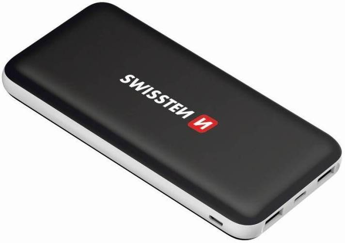 Powerbank Swissten Black Core Slim / 10000 mAh / 2 výstupy / černá Varianta: ivi1
