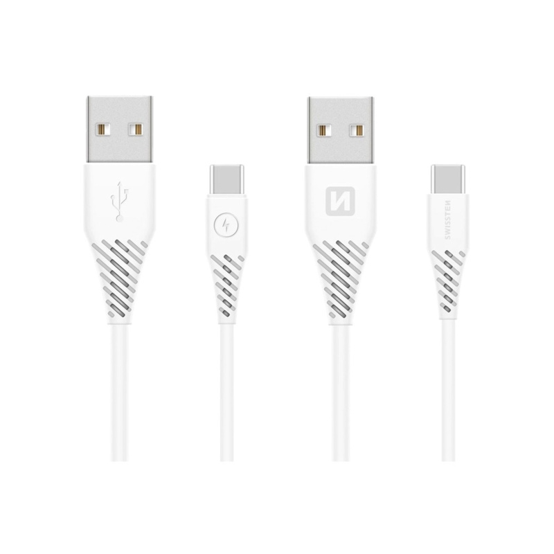 Kabel datový Swissten USB / USB-C 3.1 1.5 m bílý (7MM)