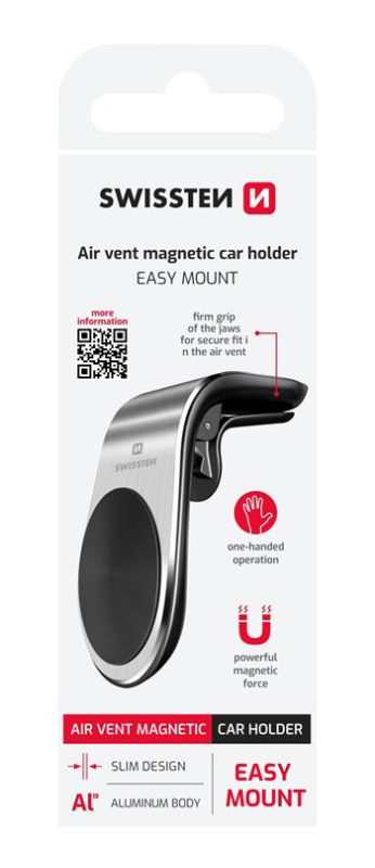 SWISSTEN EASY MOUNT magnetický držák do ventilace stříbrný